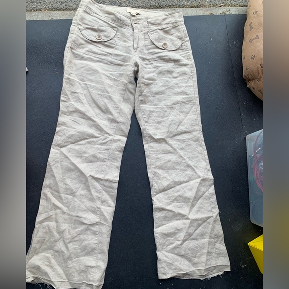 Low wasted canvas bootcut pants - Picture 1 of 5